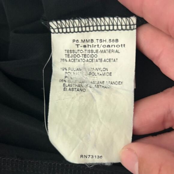 MaxMara V-Neck Short Sleeve Top Black Size Large - Picture 7 of 9